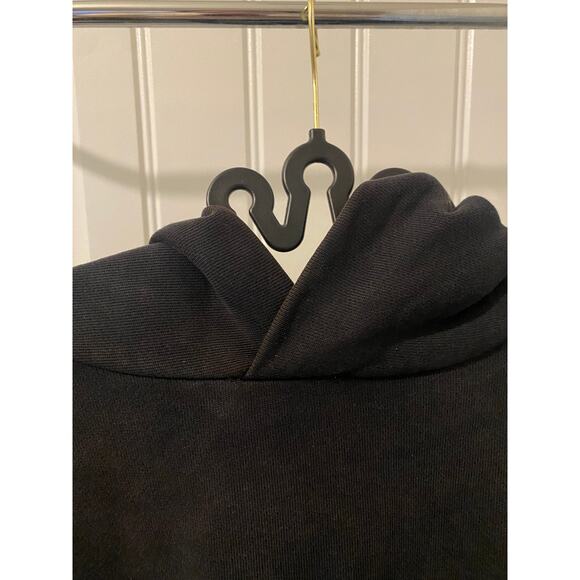 Maison Margiela Hole Punch Distressed Logo Black Pullover Hoodie Sz 40 or Medium - Picture 5 of 9